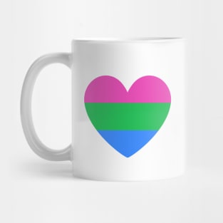 Polysexual Pride Flag Heart Mug